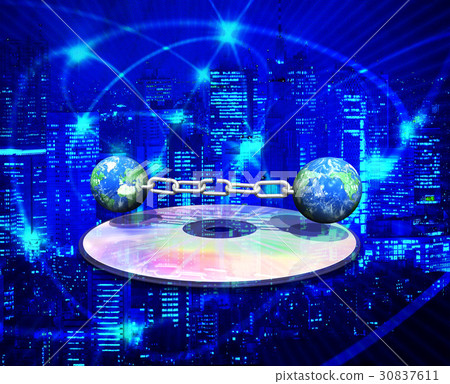 兩個地球由鏈連接 30837611