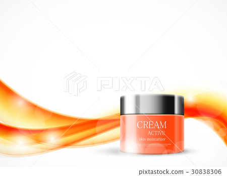 Body cream cosmetic ads template 30838306