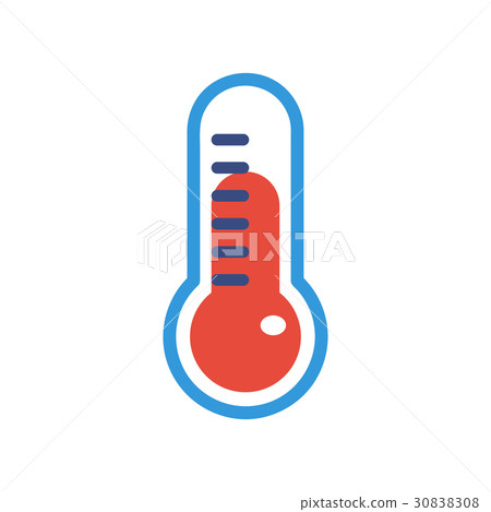 Red thermometers with different levels. Red thermometers with different levels. 30838308