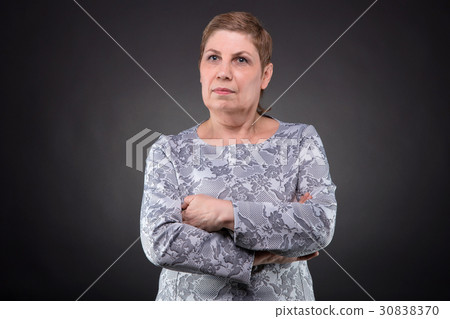Portrait of dreaming senior woman Portrait of dreaming senior woman 30838370