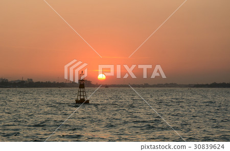 Riverscape at the sunset 30839624