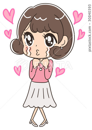 Illustration of a woman with tears as its weapon 30840393