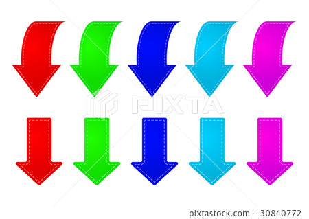 Sticker arrow. Colorful set.  30840772