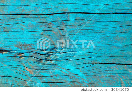 ocean blue color peeling paint on vintage wood  30841070