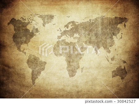 grunge map of the world 30842527
