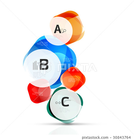 Glass glossy abstract stones with text. Abstract 30843764