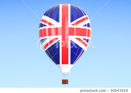 Hot air balloon with United Kingdom flag 30843929