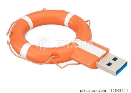 USB flash drive with lifebuoy, safety and security USB flash drive with lifebuoy, safety and security 30843944