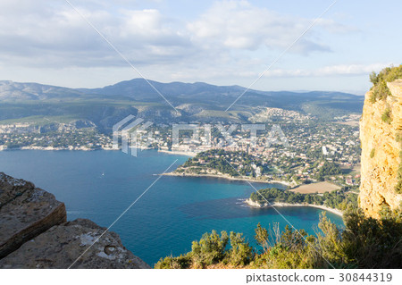 Cassis view from Cape Canaille top, France 30844319
