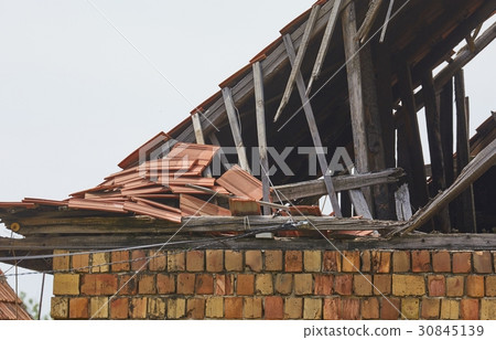 Collapsed House Roof 30845139