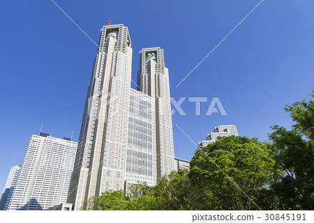 東京都市風景春天新宿中央公園,東京都政府 東京都市風景春天新宿中央公園,東京都政府 30845191