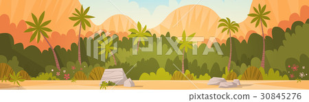 Tropical Forest With Mountains Background Resort Tropical Forest With Mountains Background Resort 30845276