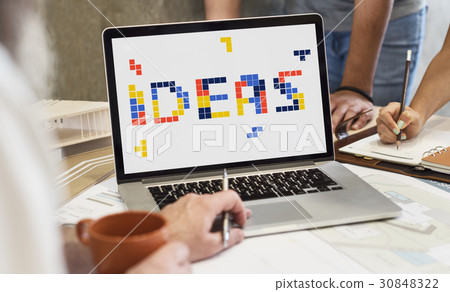 8 bit words illustration of creativity art design ideas 30848322