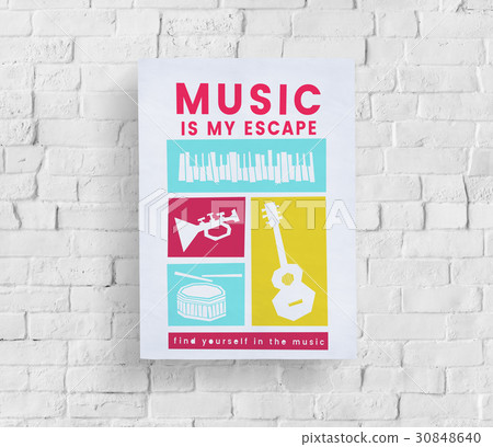 Network graphic overlay banner on wall 30848640