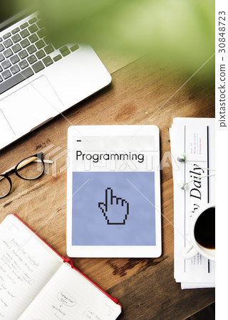 Web design programming hand cursor icon Web design programming hand cursor icon 30848723