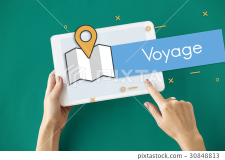 Travel Map Route Marker Location Icon Travel Map Route Marker Location Icon 30848813