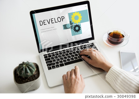 Gear Cog Collaboration Development Graphic 30849398