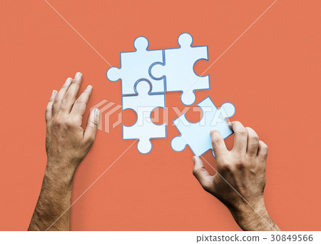 Hands Jigsaw Puzzle Together Partnership Teamwork 30849566