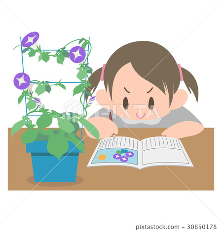 佩帶牽牛花觀察日誌的女孩 30850178