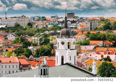 Vilnius, Lithuania. Bell Tower Near Cathedral 30850652