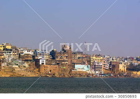 beautiful view on city in the morning in Varanasi. 30850693