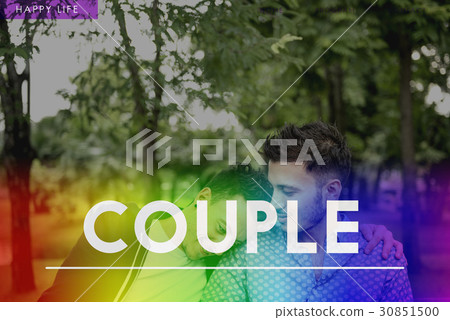 Gay Couple Love Smitten Affection Words 30851500