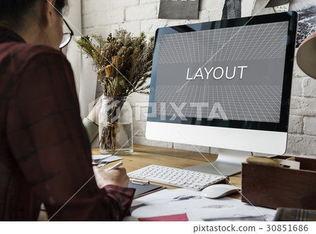 Web Design Layout Simulation Graphic 30851686