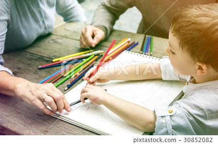 Gradient Color Style with Color Pencil Drawing Art Hobby Grandson Leisure Gradient Color Style with Color Pencil Drawing Art Hobby Grandson Leisure 30852082
