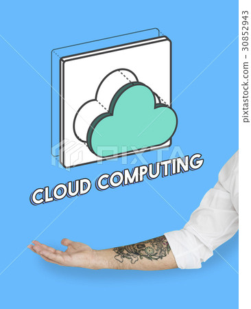 Data computing cloud icon graphic Data computing cloud icon graphic 30852943