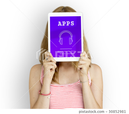 Music Audio Headphones Sign Symbol Music Audio Headphones Sign Symbol 30852981