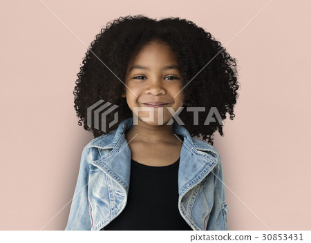 Little Girl Smiling Happiness Studio Portrait Little Girl Smiling Happiness Studio Portrait 30853431