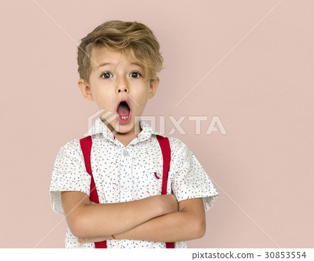 Child Boy Studio Portrait Gesture Child Boy Studio Portrait Gesture 30853554