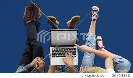 Adult People Use Tablet Mobile Phone Studio Adult People Use Tablet Mobile Phone Studio 30853588