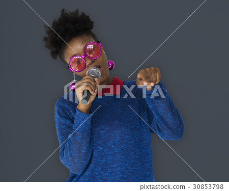 African Woman Vocal Singing Music Microphone 30853798