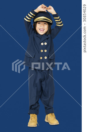 Little boy with pilot dream job smiling 30854029