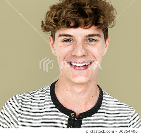 Young Adult with Smile Face Cheerful Studio Portrait Young Adult with Smile Face Cheerful Studio Portrait 30854406