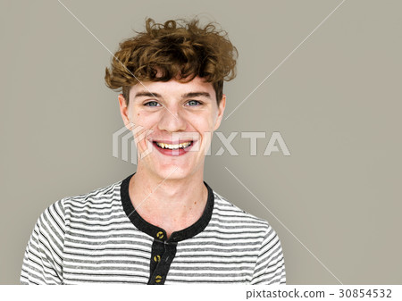 Young Adult with Smile Face Cheerful Studio Portrait 30854532
