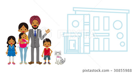 House and family Indian 30855988