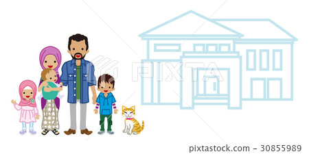 House and family Muslim House and family Muslim 30855989