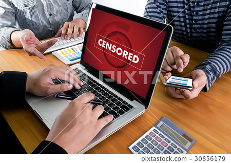 CENSORED  Businessman at work. Close-up of working 30856179