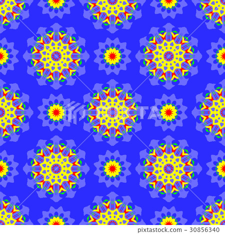 Blue Ornamental Seamless Pattern. Endless Texture Blue Ornamental Seamless Pattern. Endless Texture 30856340