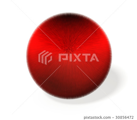 Ball covered with red fiber 30856472