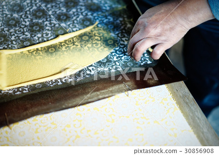 Indigo Japanese pattern hand printing Indigo Japanese pattern hand printing 30856908