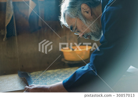 Indigo hand-printed male 30857013