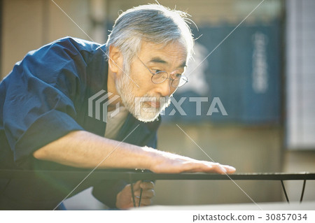 靛藍染料手乾燥 靛藍染料手乾燥 30857034