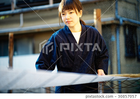 靛藍染料手女士 靛藍染料手女士 30857057