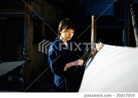 Indigo dye hand lady Indigo dye hand lady 30857059