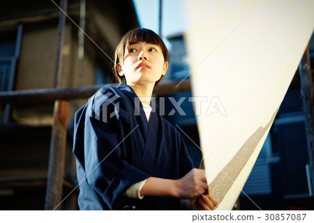 靛藍染料手女士 靛藍染料手女士 30857087