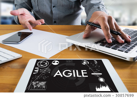 AGILE Agility Nimble Quick Fast Concept 30857699