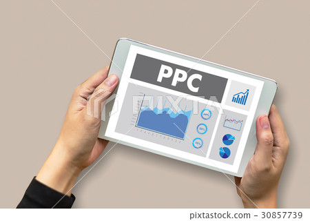 PPC - Pay Per Click concept Businessman 30857739